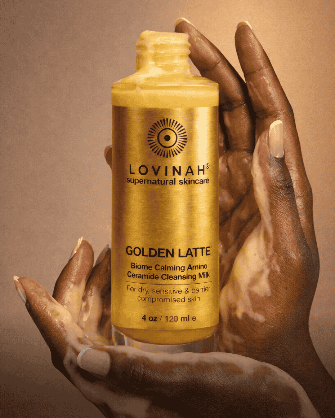 Golden Latte Biome Calming Amino Ceramide Cleansing Milk for Dry