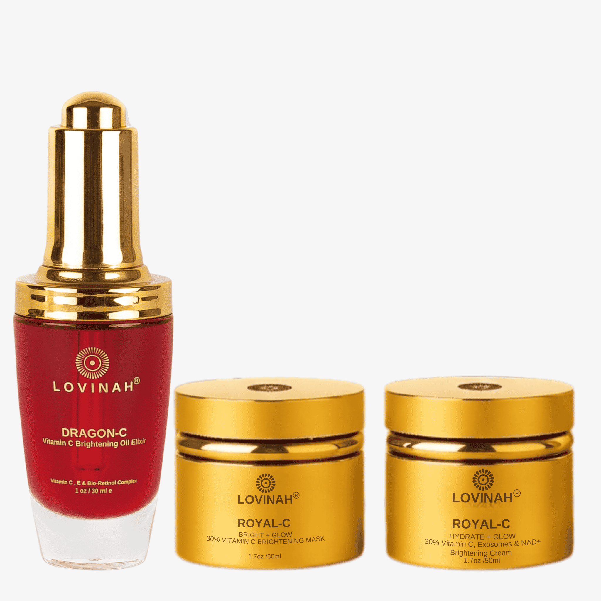 ROYAL C MASK & GLOW TRIO - Luxury Vitamin C Glow & Hydration Ritual