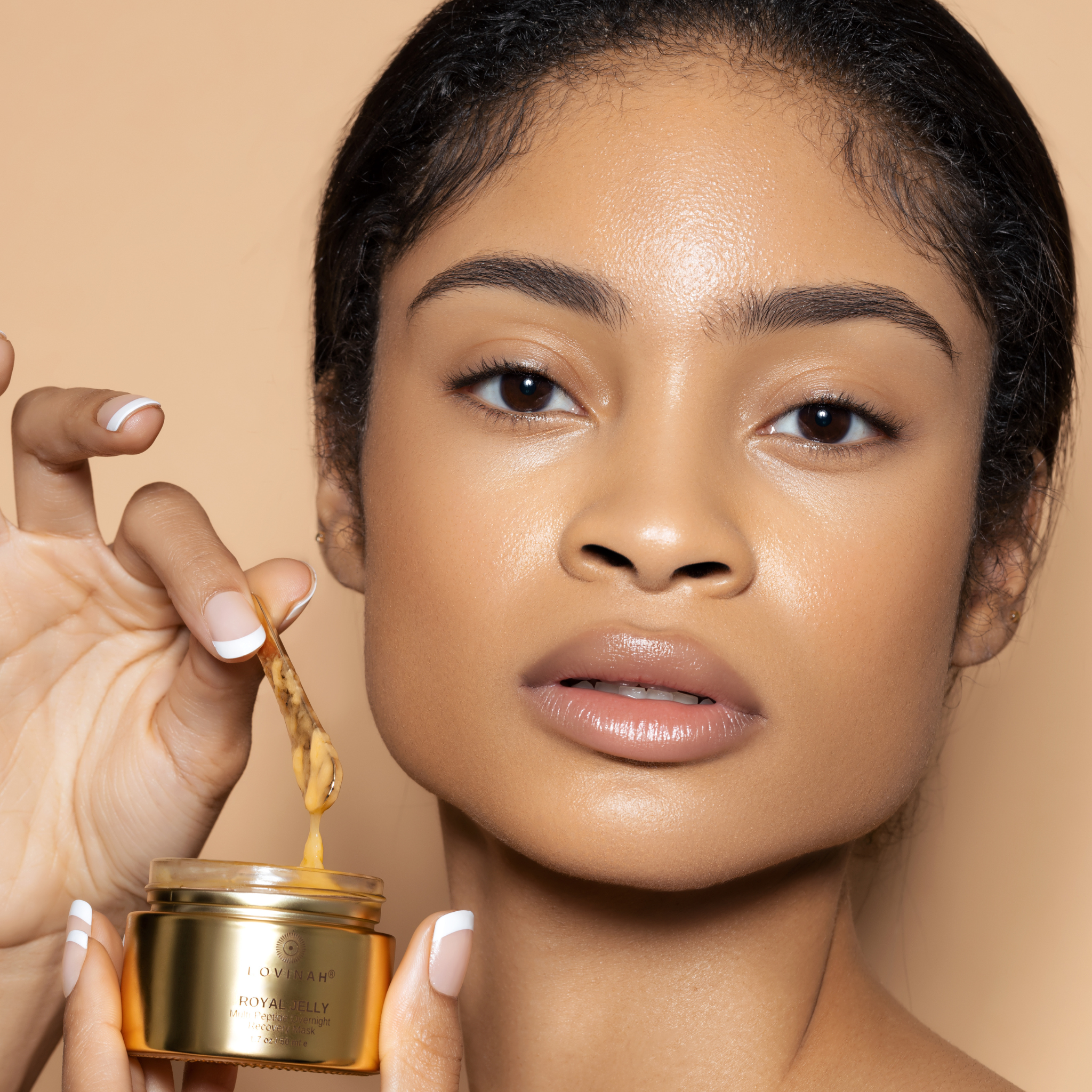 Mascarilla nocturna reparadora multipéptido con jalea real 