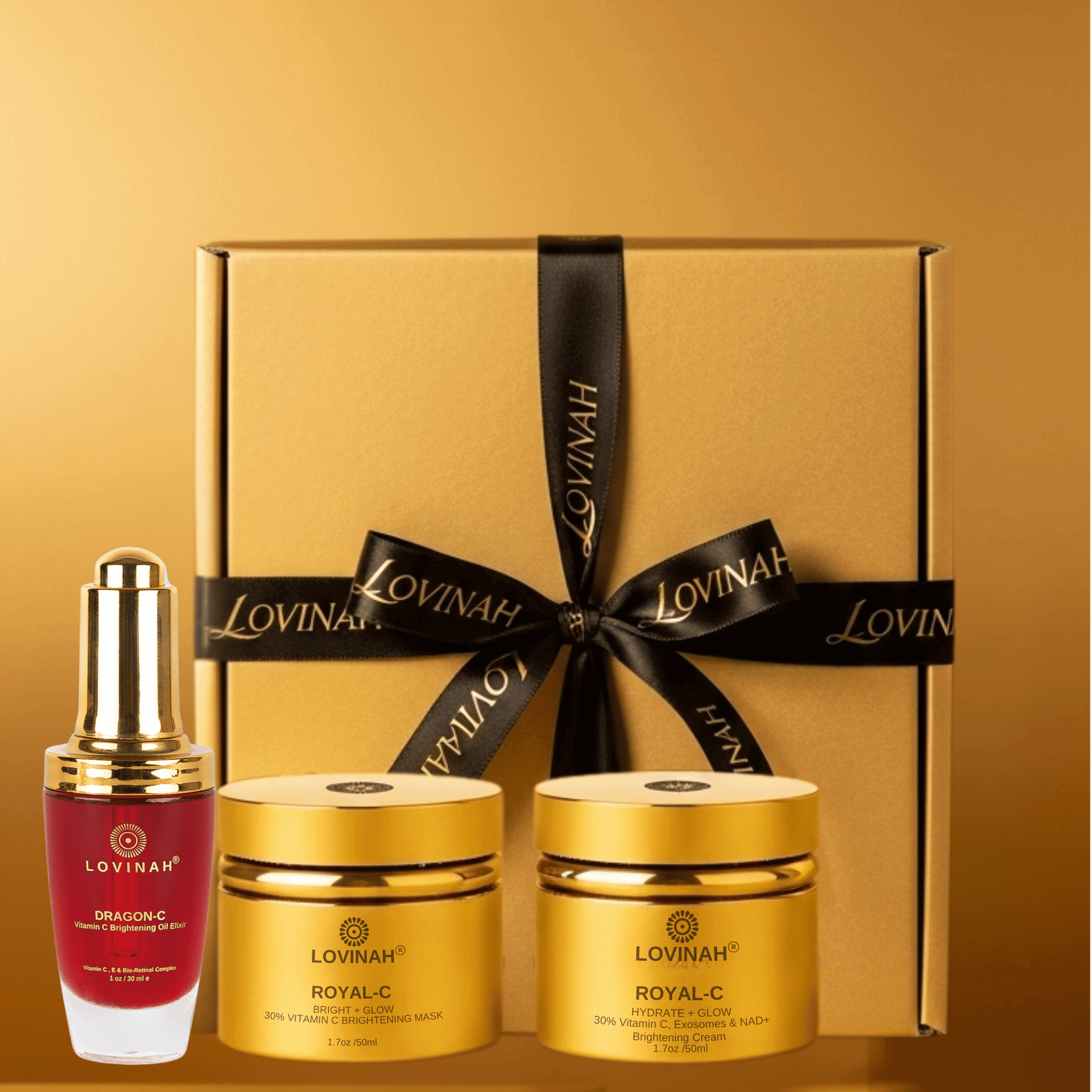 ROYAL C MASK & GLOW TRIO - Luxury Vitamin C Glow & Hydration Ritual
